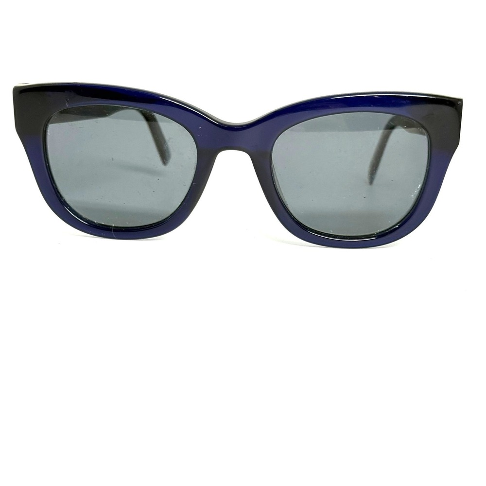 Warby Parker Gemma 356 Sunglasses Navy Blue Acetate Square Frames 52-22-142